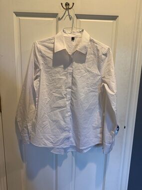 Classic White Men's Dress Shirt - Tailored Button-Down